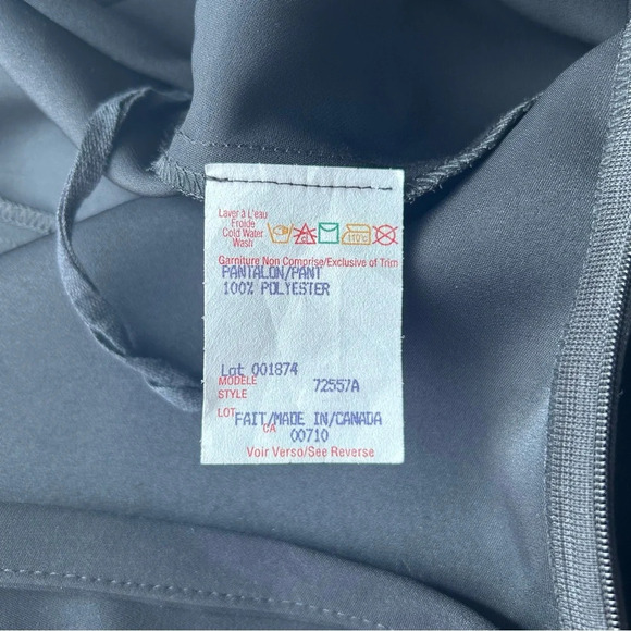 Vintage Joseph Ribkoff Black Front Zip Wide Leg Pants - Picture 7 of 12